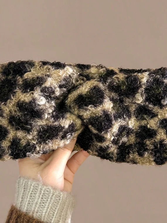 Bandeau à imprimé léopard moelleux