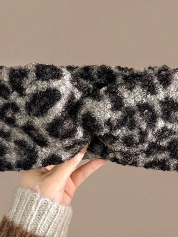 Bandeau à imprimé léopard moelleux