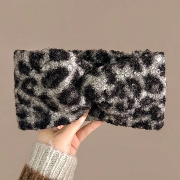 Bandeau à imprimé léopard moelleux