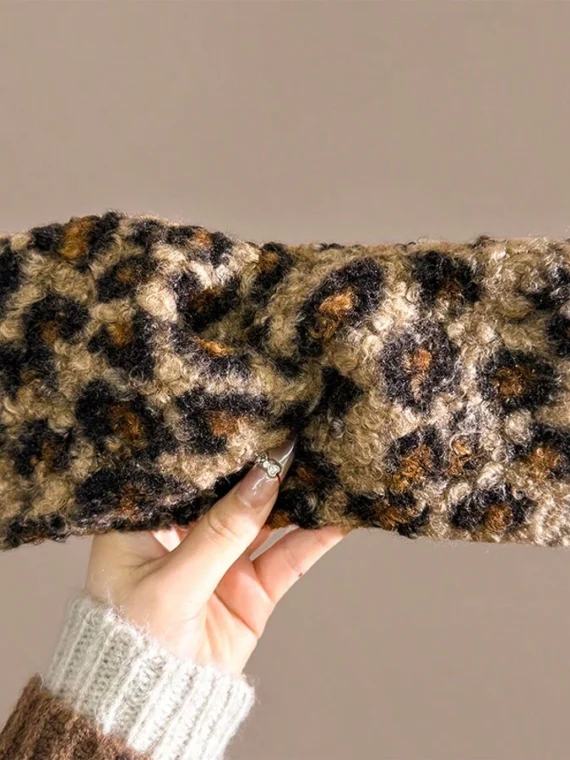 Bandeau à imprimé léopard moelleux