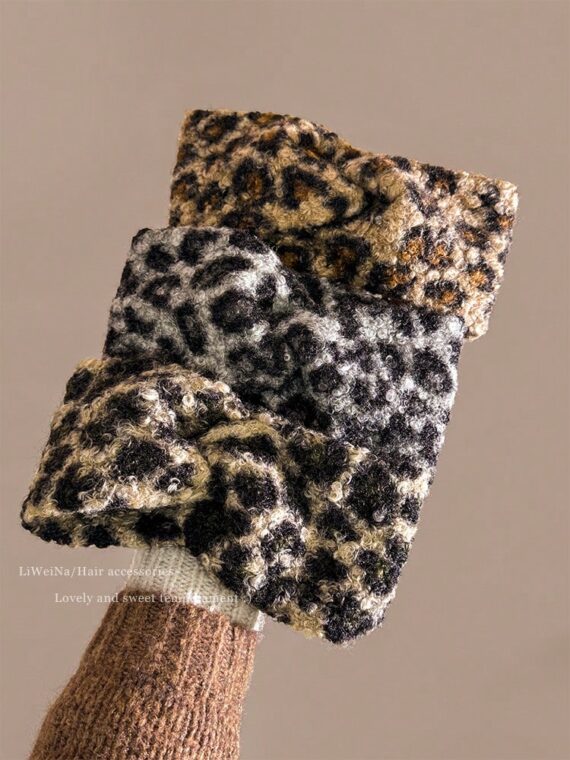 Bandeau à imprimé léopard moelleux