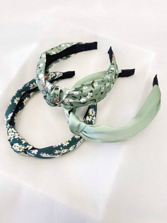 Bandeaux floral vert unicolore pour femmes