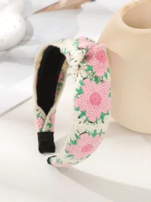 Bandeau torsadé à fleurs de style boho tendance