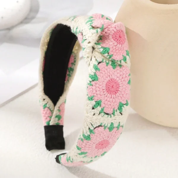 Bandeau torsadé à fleurs de style boho tendance