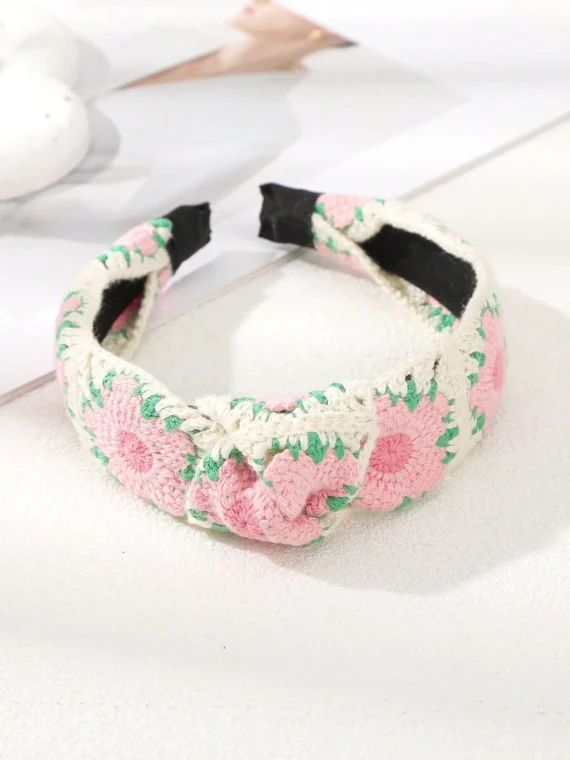 Bandeau torsadé à fleurs de style boho tendance