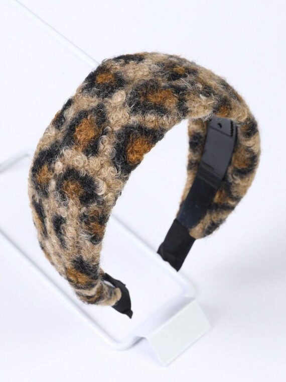 Bandeau large à imprimé léopard élégant pour femmes