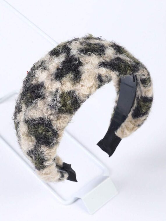 Bandeau large à imprimé léopard élégant pour femmes