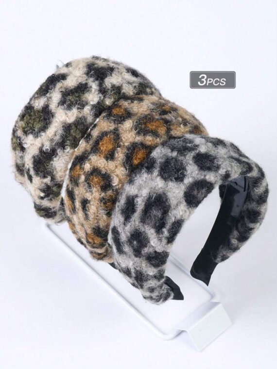 Bandeau large à imprimé léopard élégant pour femmes