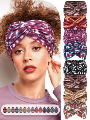 Bandeau large femme imprimé style bohème