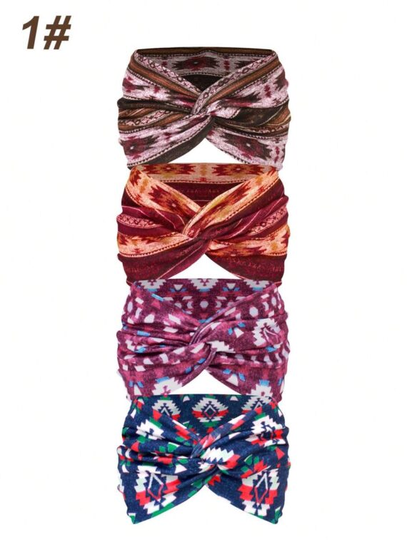 Bandeau large femme imprimé style bohème
