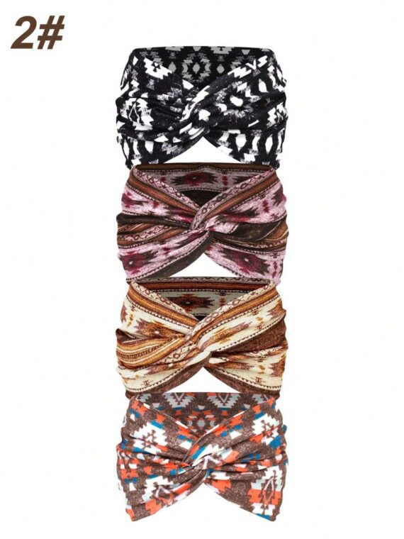 Bandeau large femme imprimé style bohème