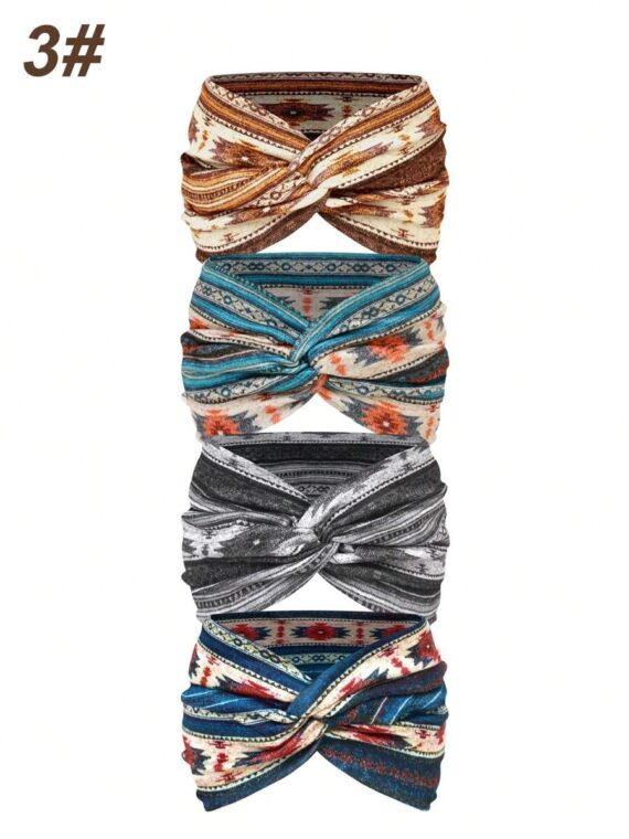 Bandeau large femme imprimé style bohème