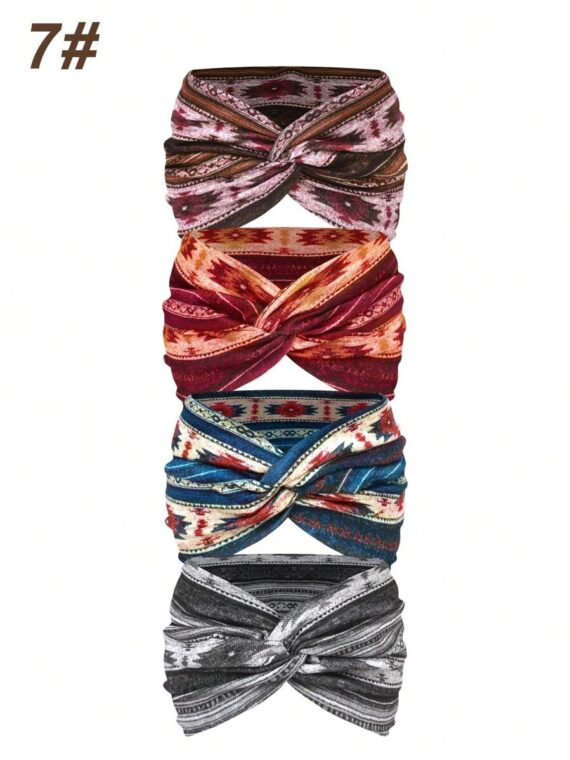 Bandeau large femme imprimé style bohème