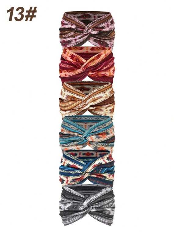 Bandeau large femme imprimé style bohème