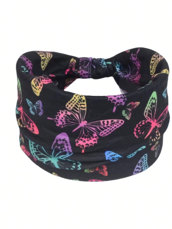 1 pièce Bandeau de sport imprimé, Serre-tête de yoga pour femmes