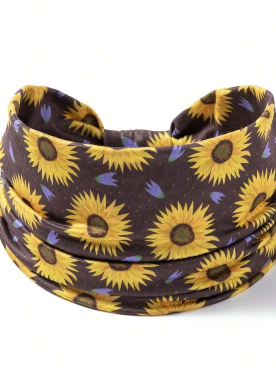 Nouveau bandeau de sport motif tournesol