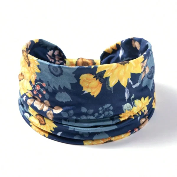 Nouveau bandeau de sport motif tournesol