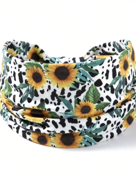 Nouveau bandeau de sport motif tournesol