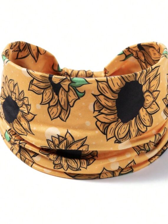 Nouveau bandeau de sport motif tournesol