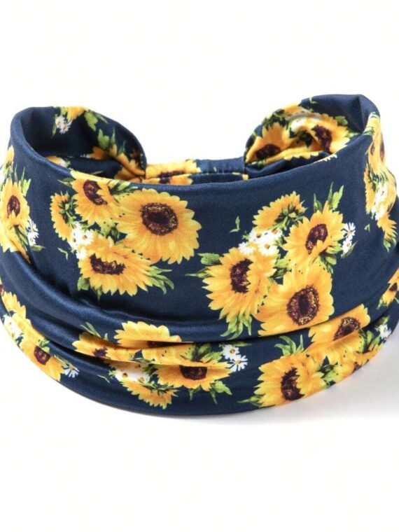 Nouveau bandeau de sport motif tournesol