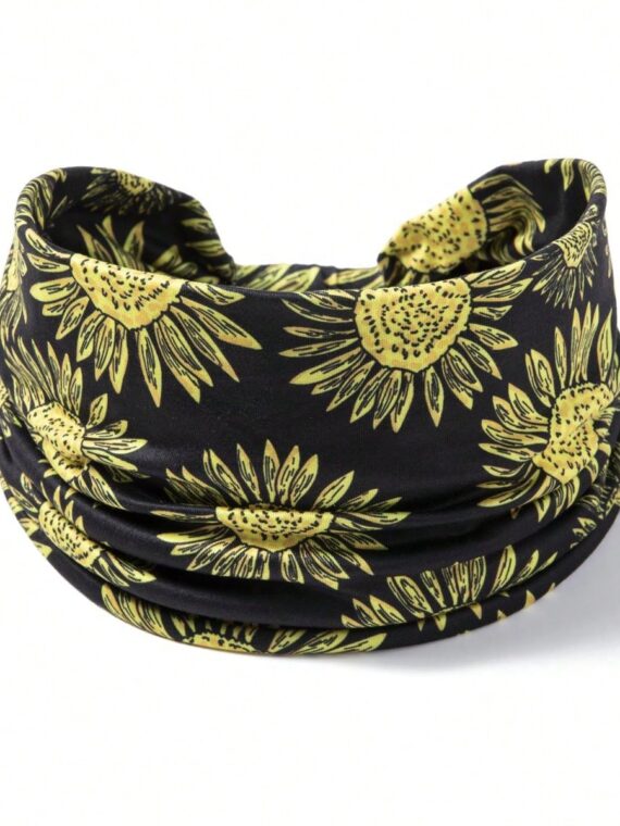 Nouveau bandeau de sport motif tournesol