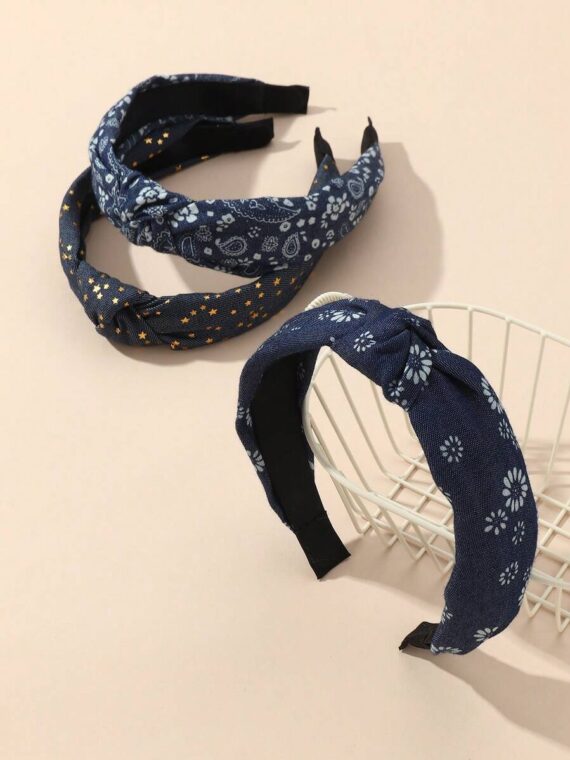 Bandeaux en tissu de jean pour femmes