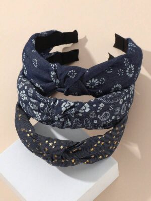 Bandeaux en tissu de jean pour femmes