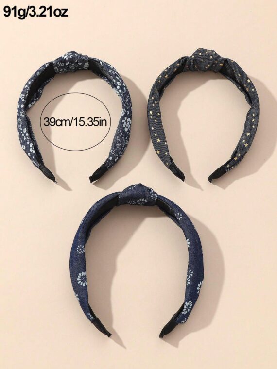 Bandeaux en tissu de jean pour femmes