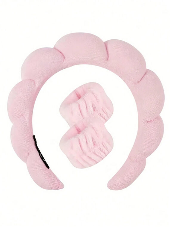 Ensemble de bandeau de bain et bande de poignet unicolore