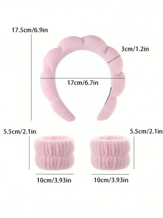 Ensemble de bandeau de bain et bande de poignet unicolore