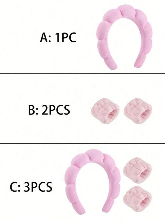Ensemble de bandeau de bain et bande de poignet unicolore